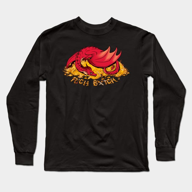 Rich Binch Red Dragon Long Sleeve T-Shirt by Mamath